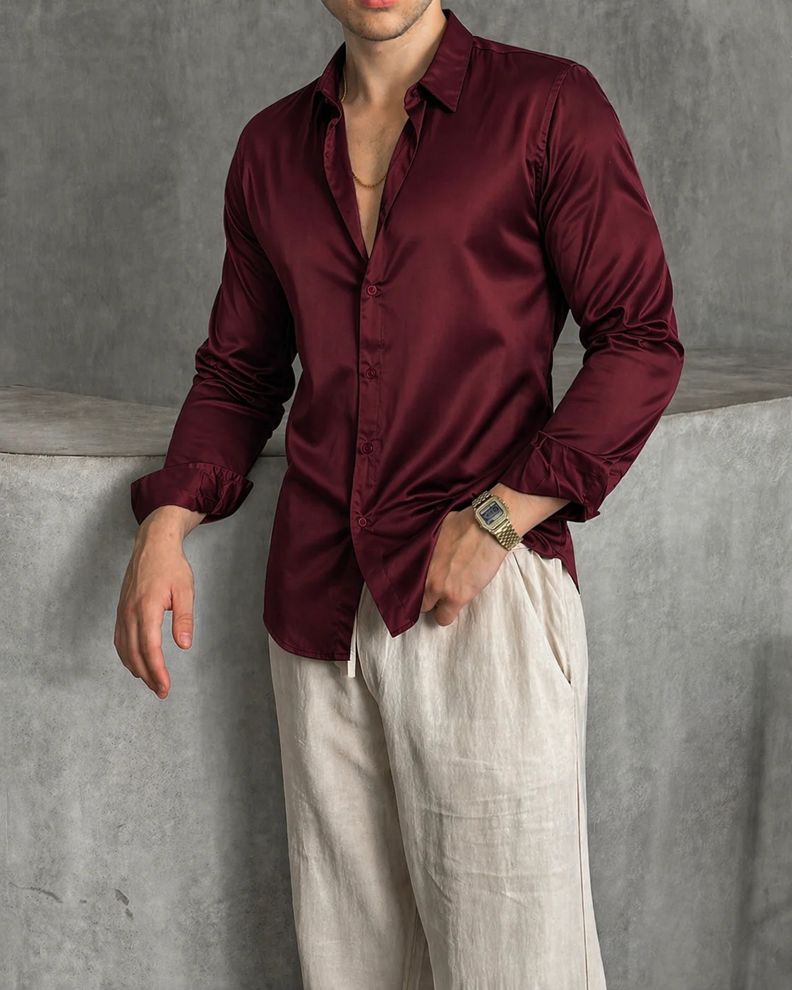 After Hours Satin Shirt - Image 3