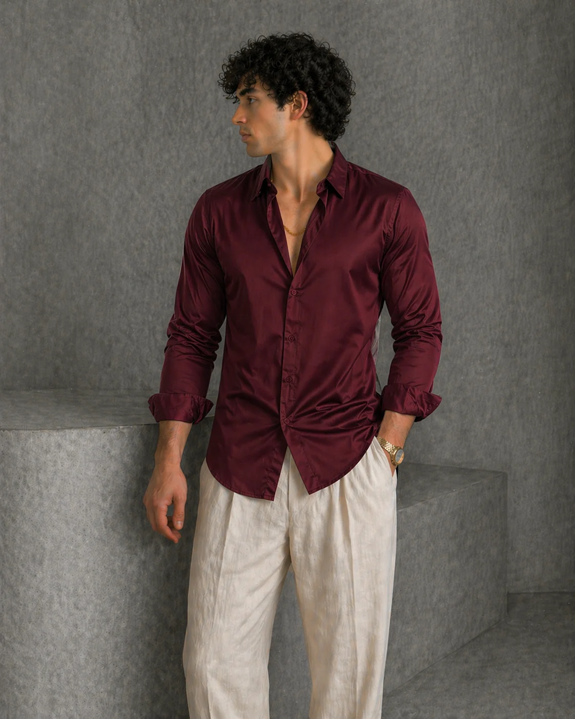 After Hours Satin Shirt - Image 5