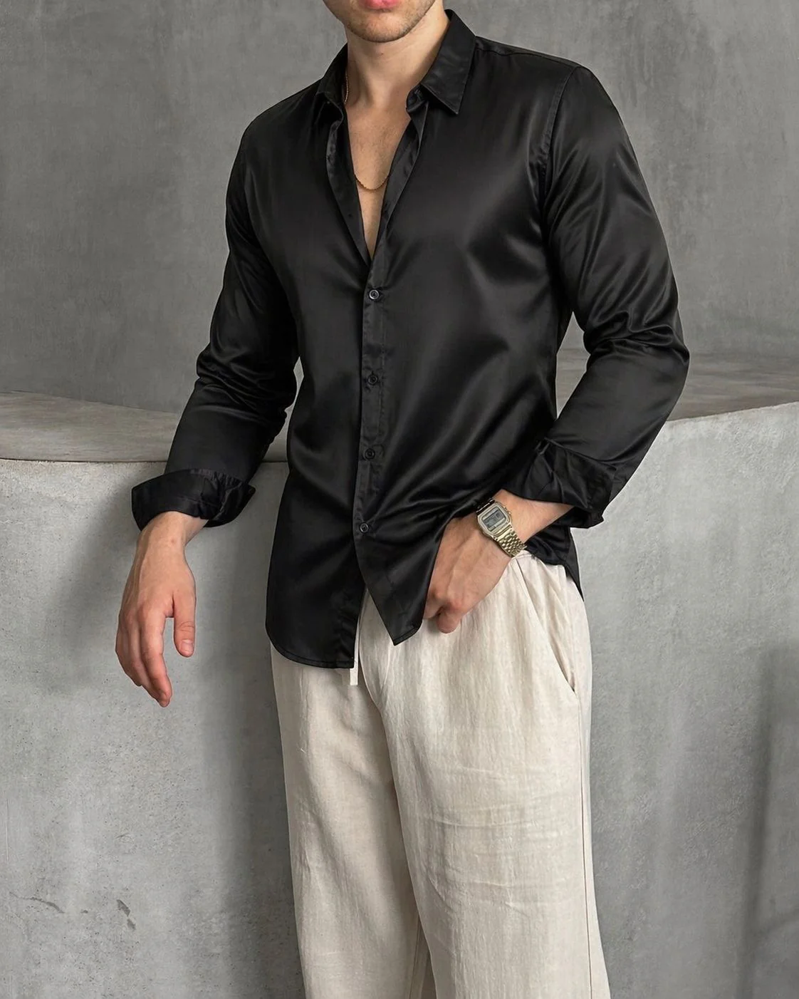 After Hours Satin Shirt - Image 9