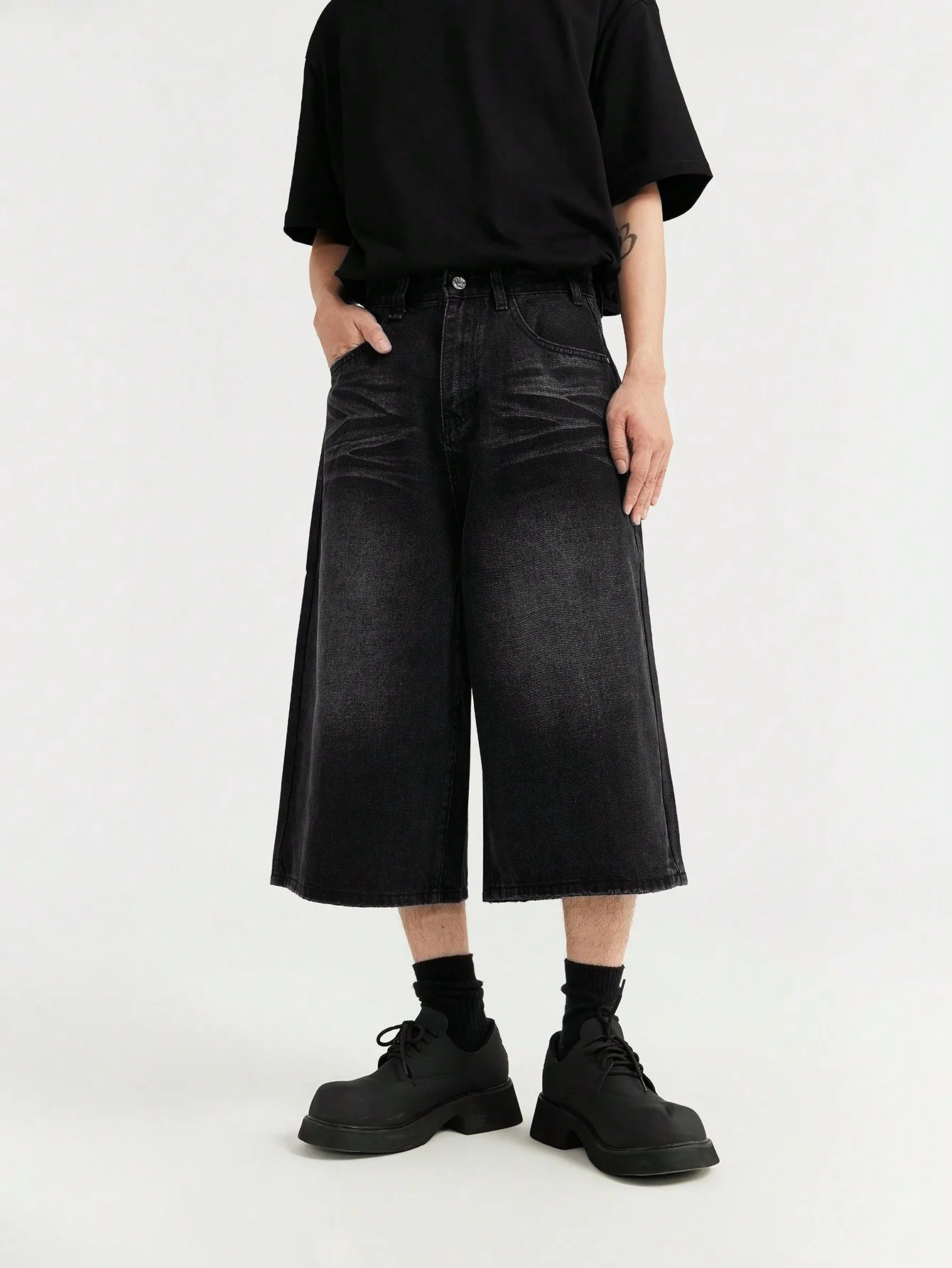 Black Shadow Drift Jorts - Image 3