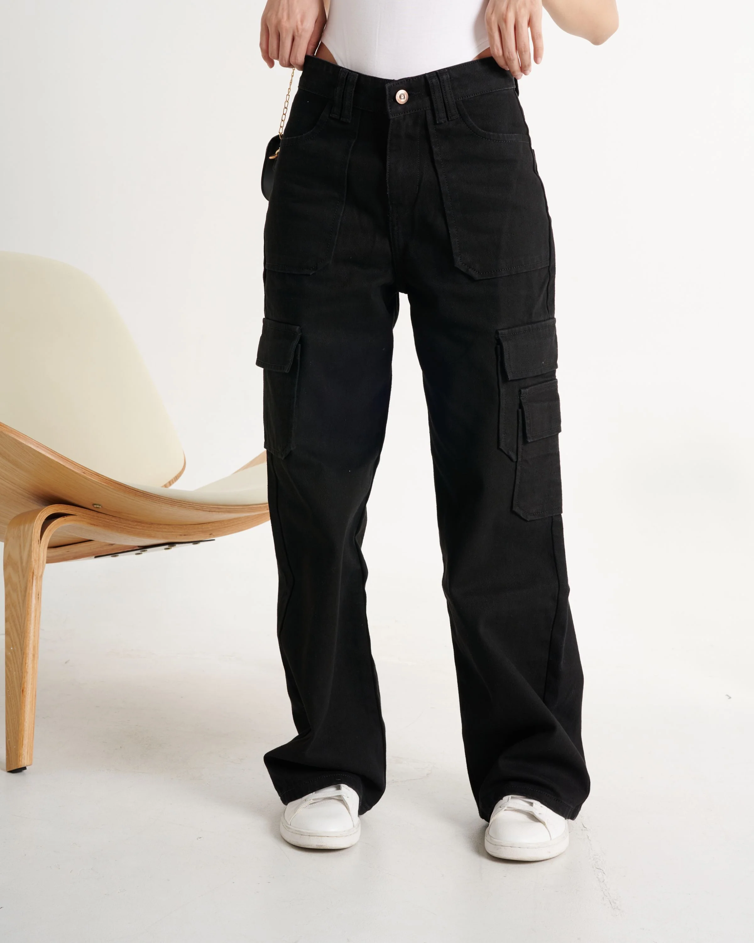 Boyfriend Cargo Wide Leg Denims - Image 15