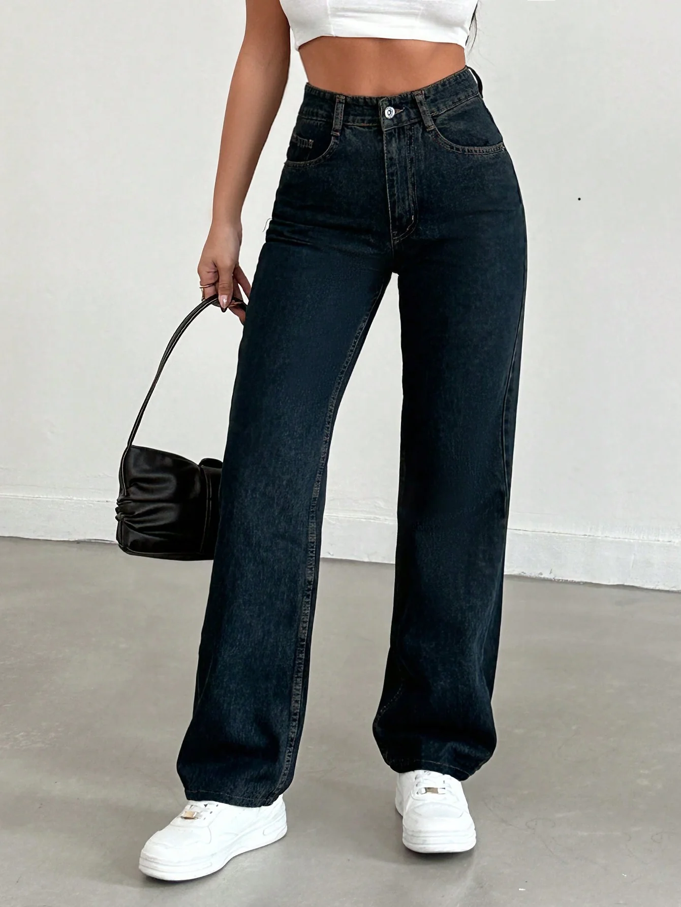 Cosmic Blue Dad Fit Straight Jeans - Image 5