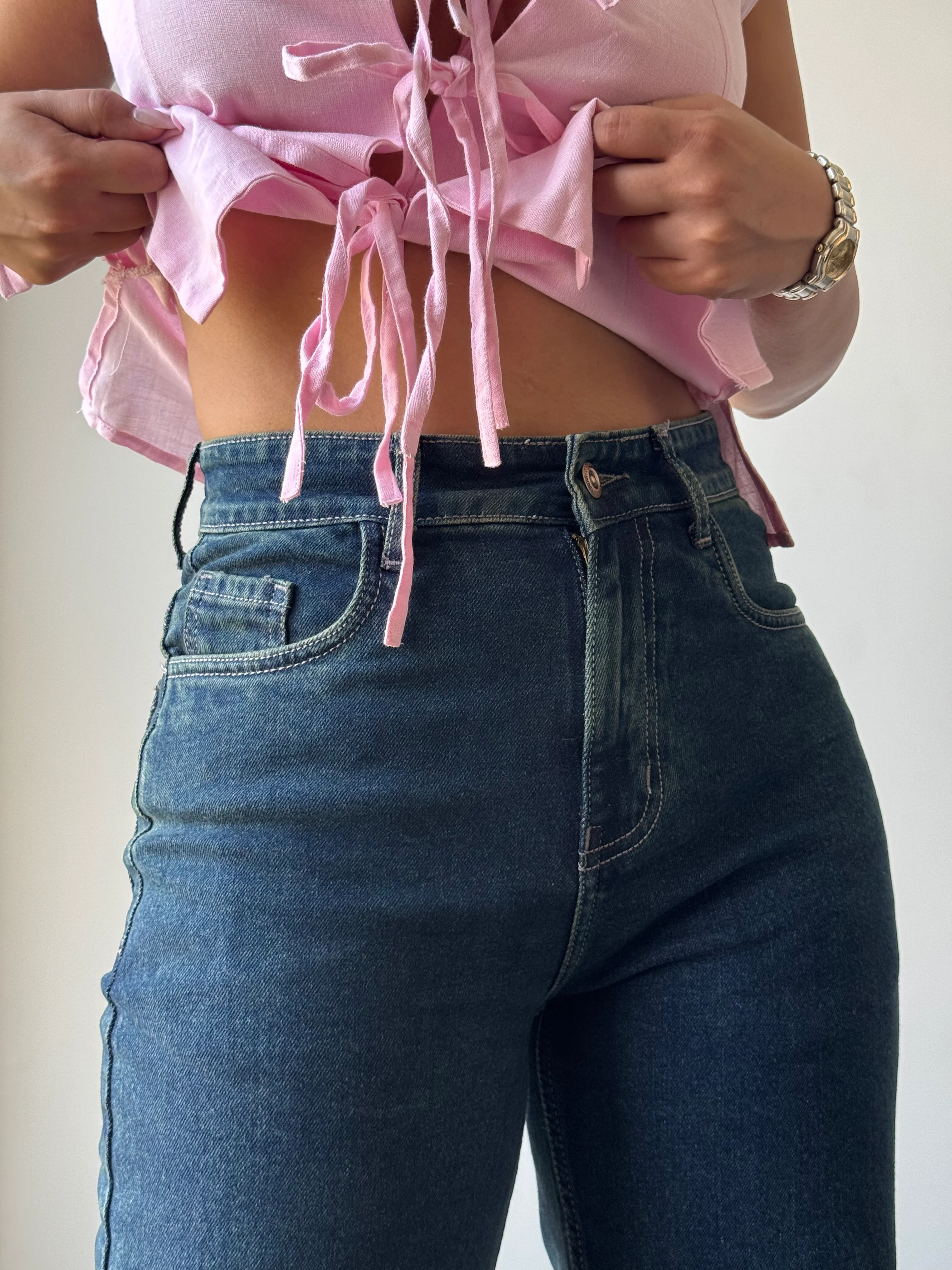 Cosmic Blue Dad Fit Straight Jeans - Image 7