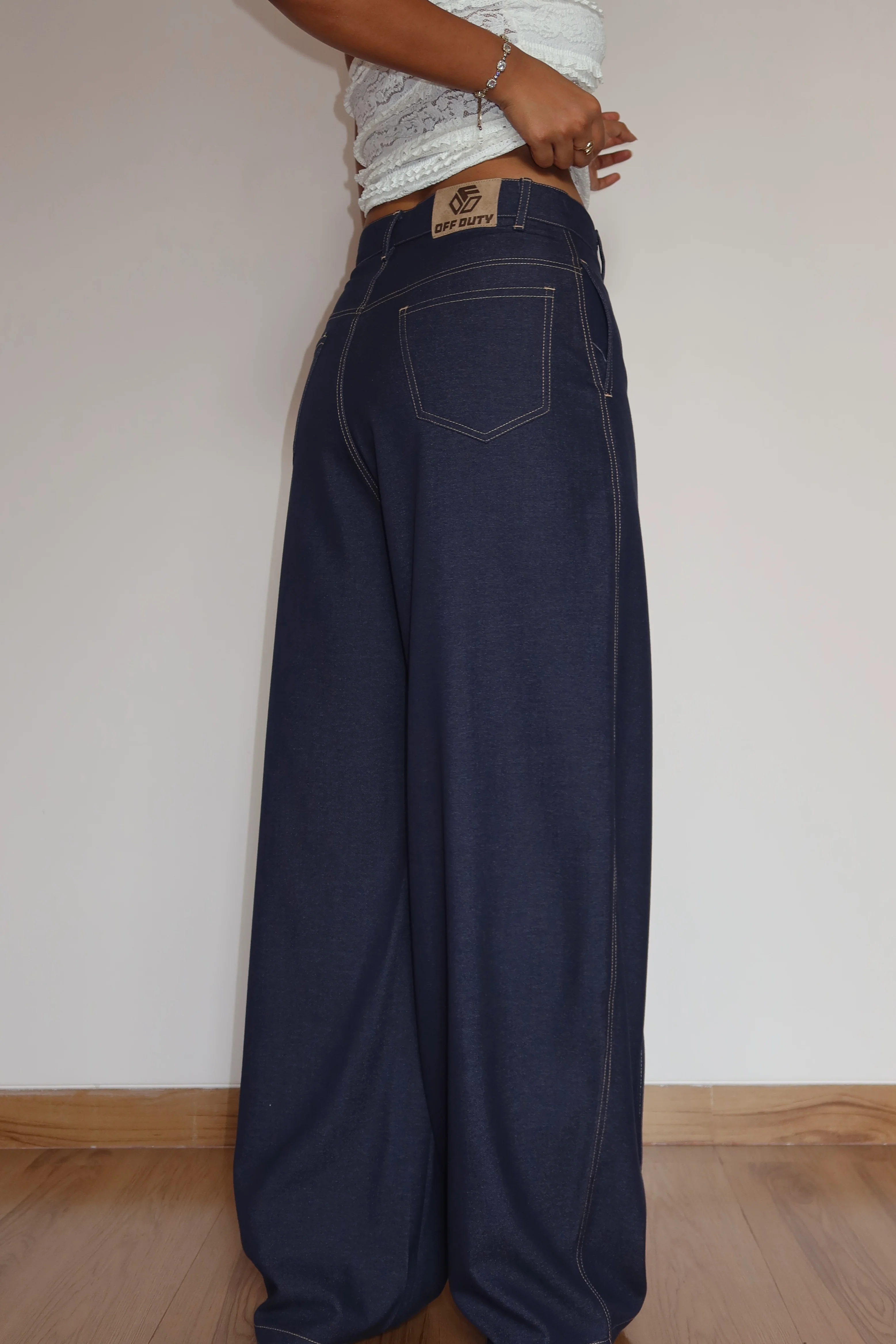 Denim-Inspired Pin-Tuck Barrel Pants - Image 5