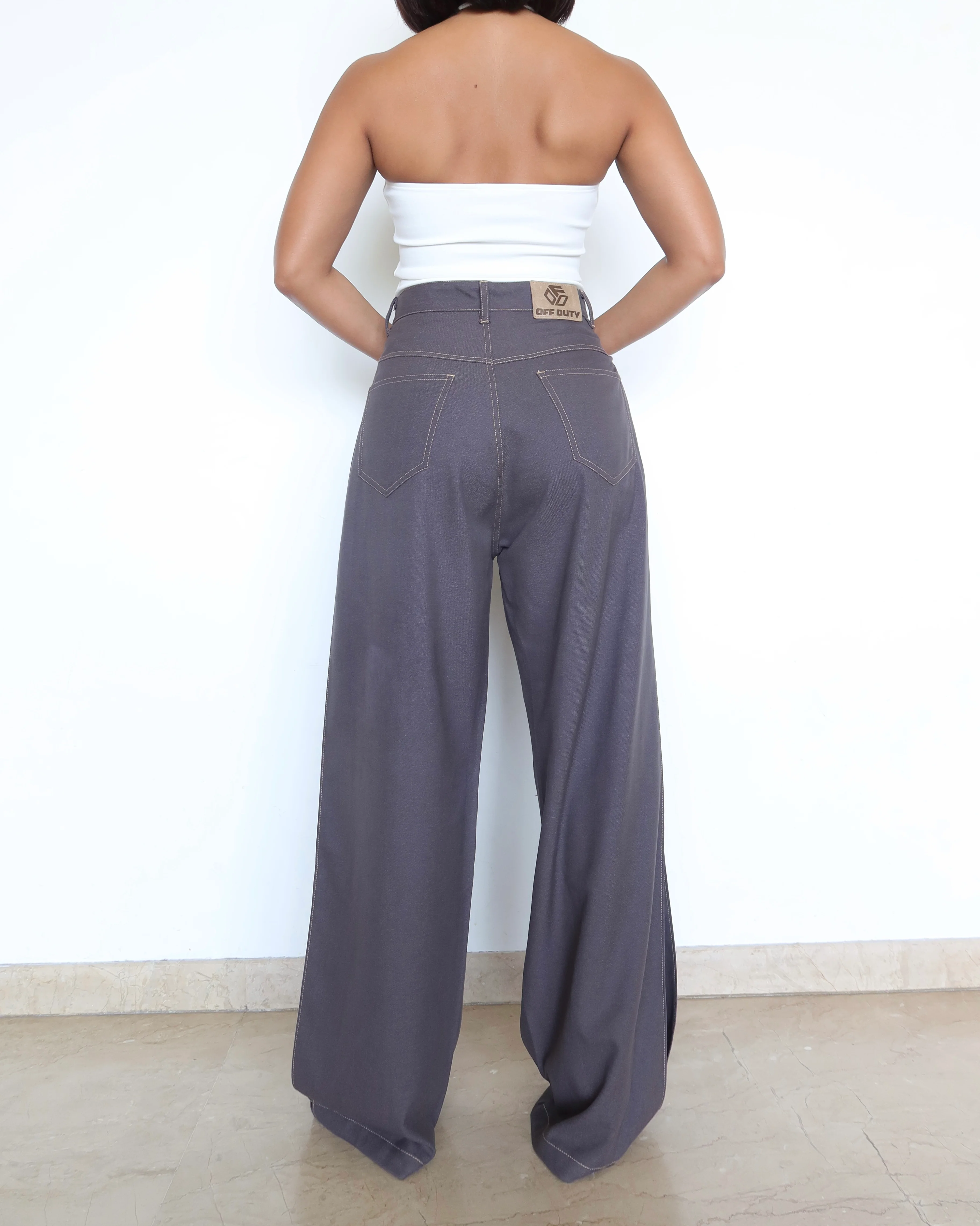 Denim-Inspired Pleated Pants - Image 11