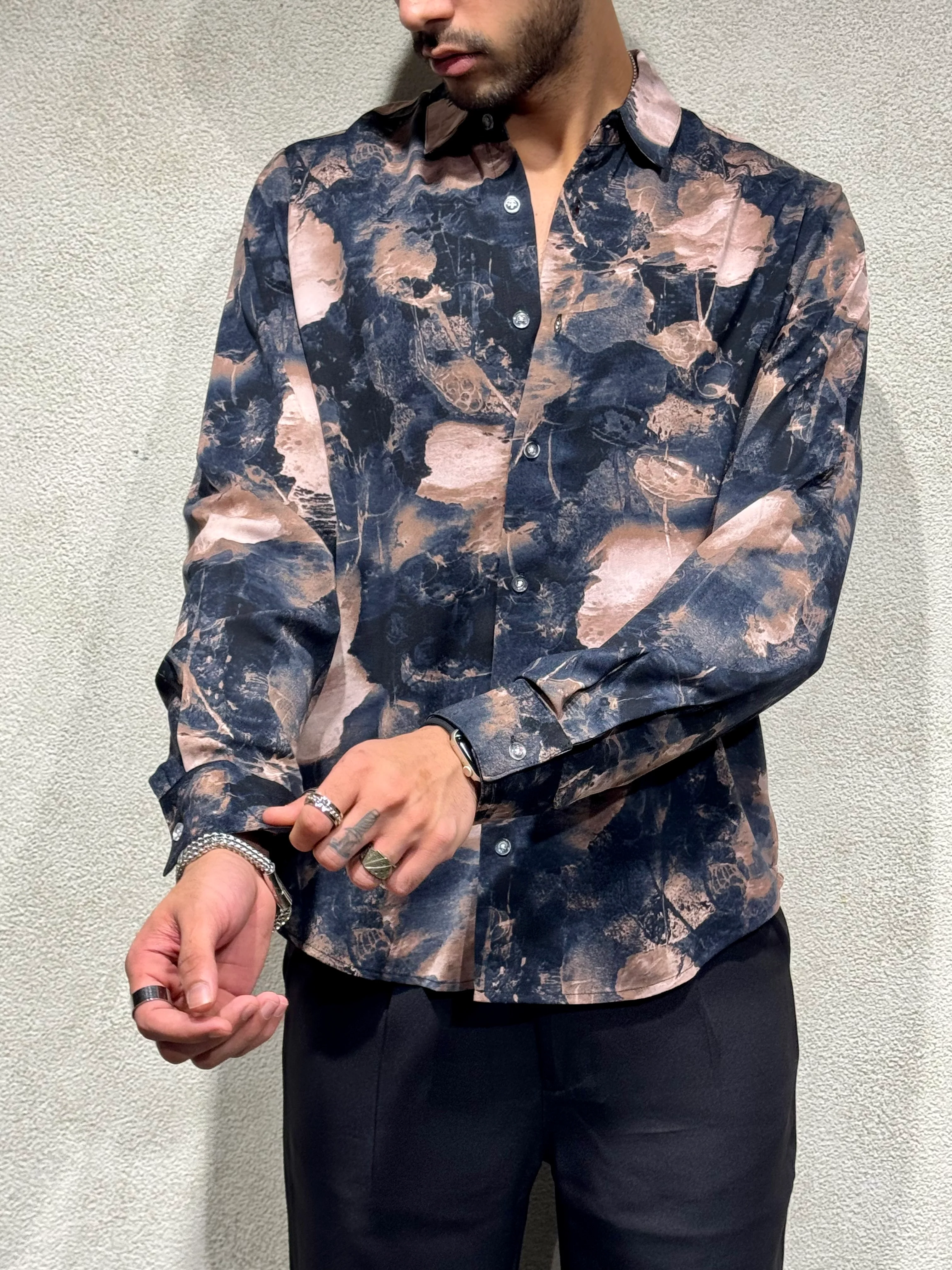Earthbound Abstract Print Full Sleeves Shirt - Image 4
