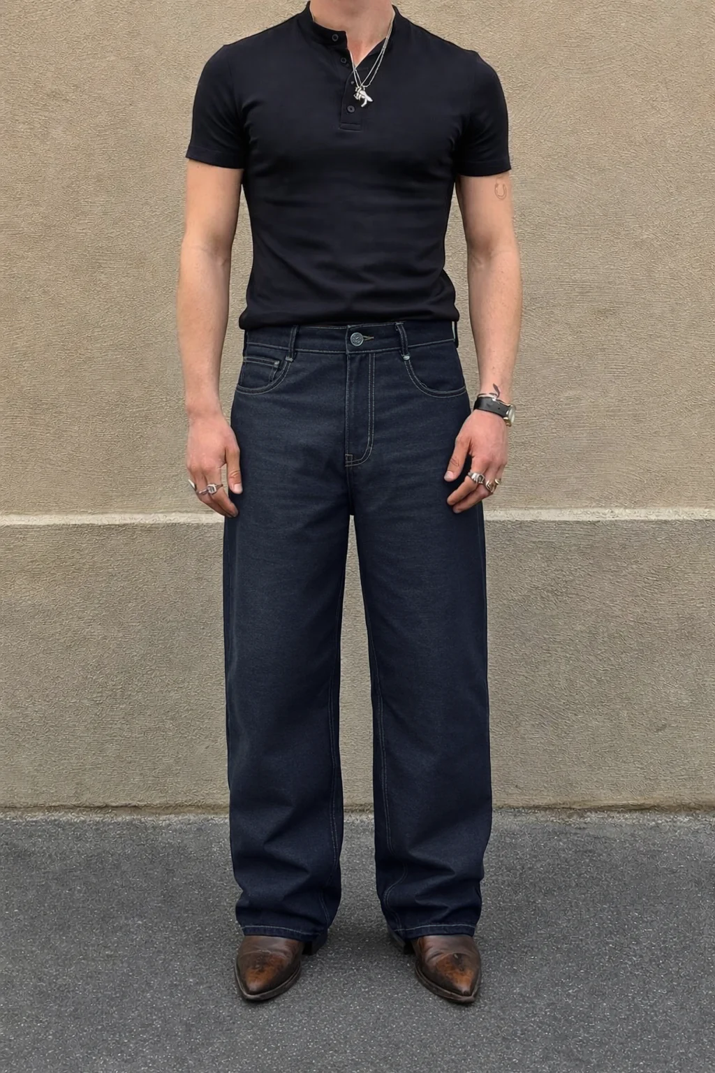 Fake Denim Supersoft Baggy Pants - Image 8