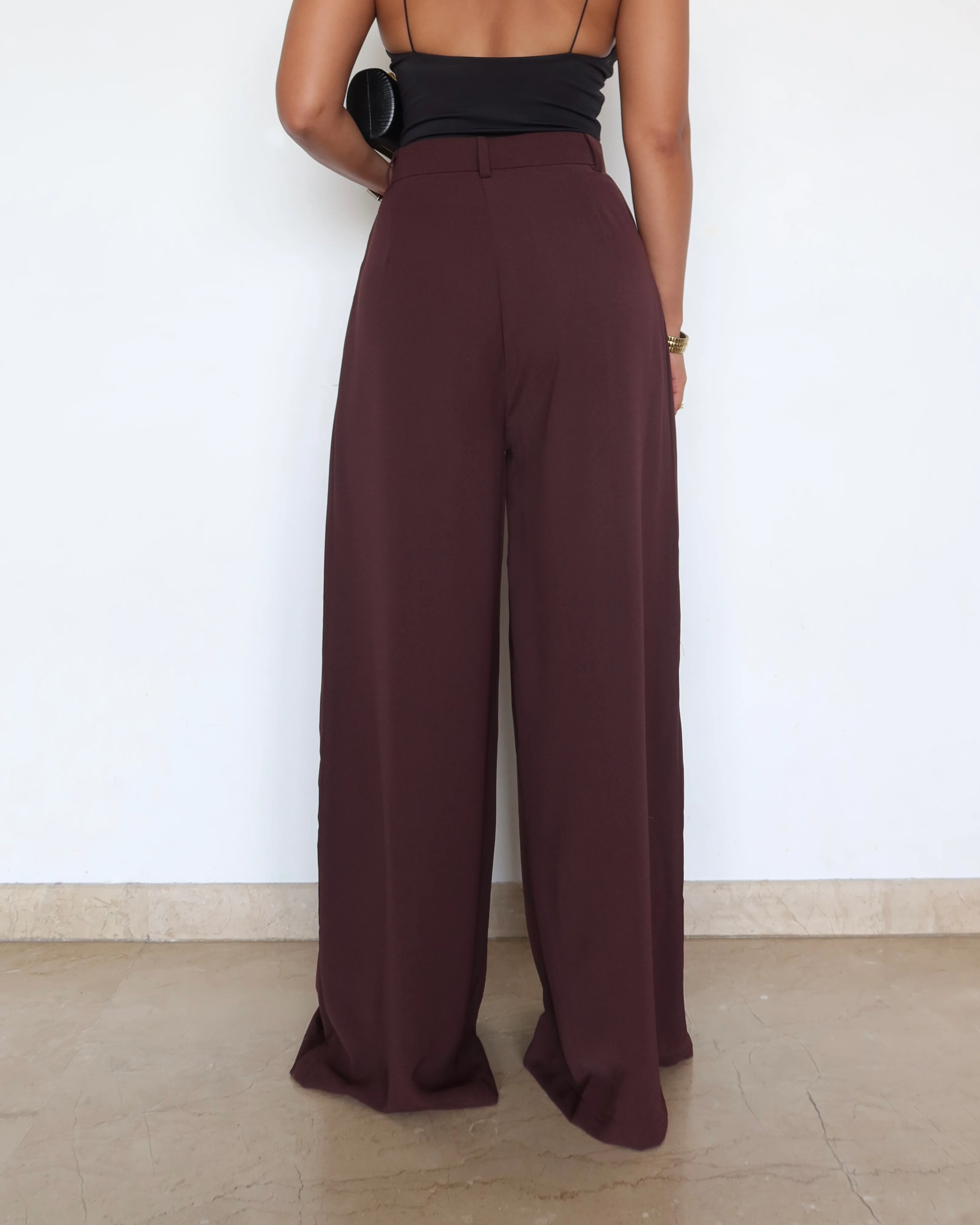 Front Pleat Formation Wide Pants - Image 10