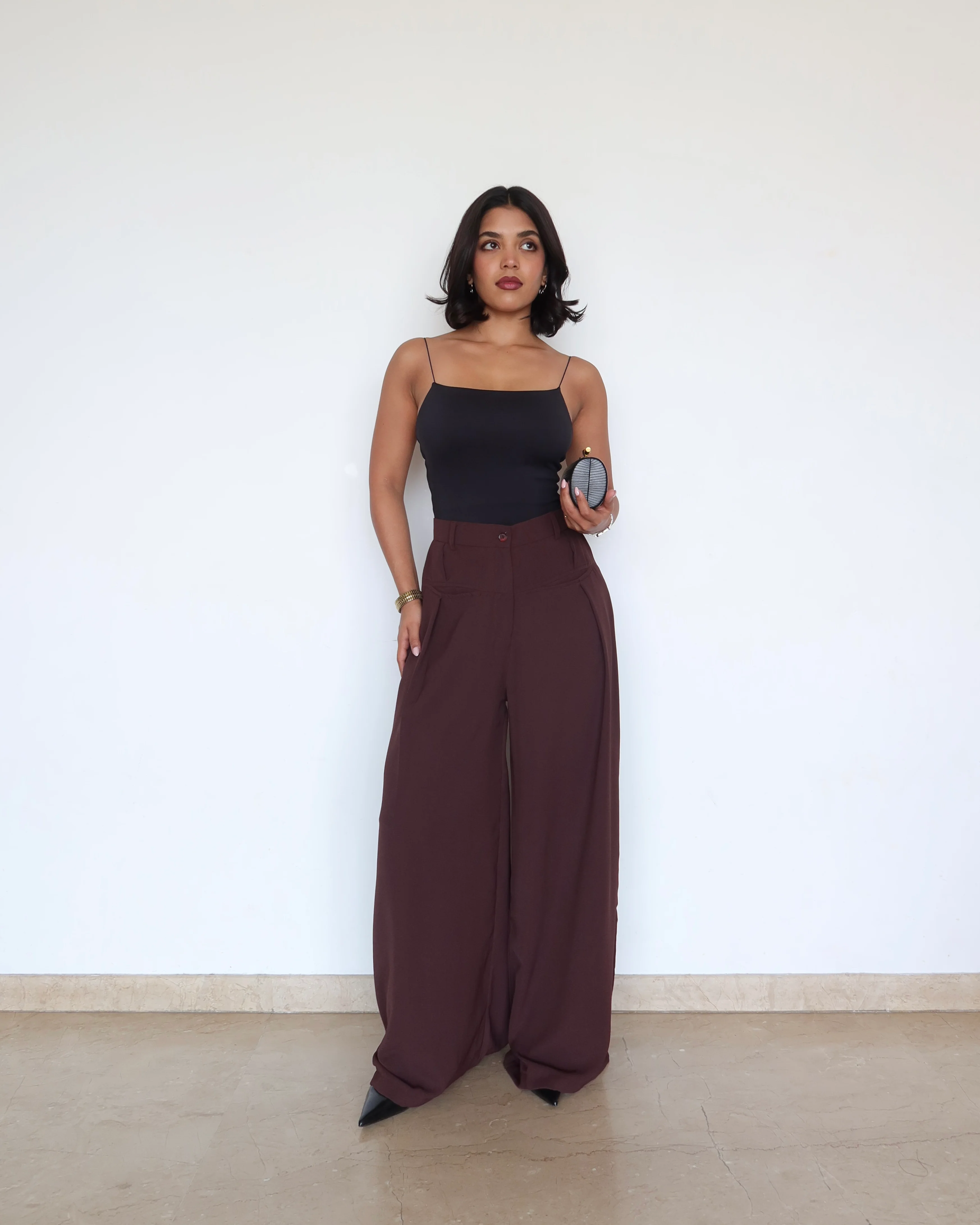 Front Pleat Formation Wide Pants - Image 7
