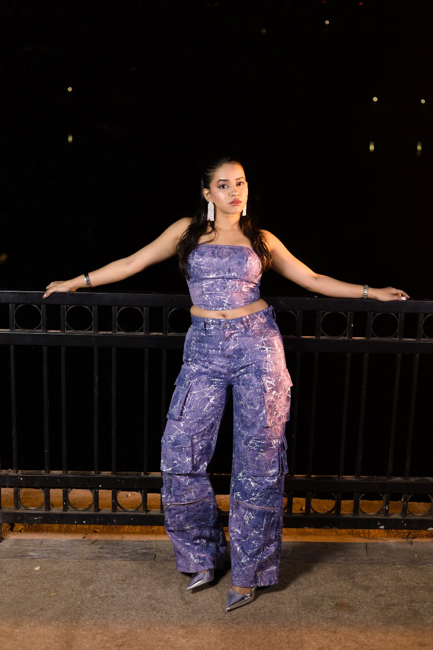 Milan High Street Foil Corset Denim - Image 7