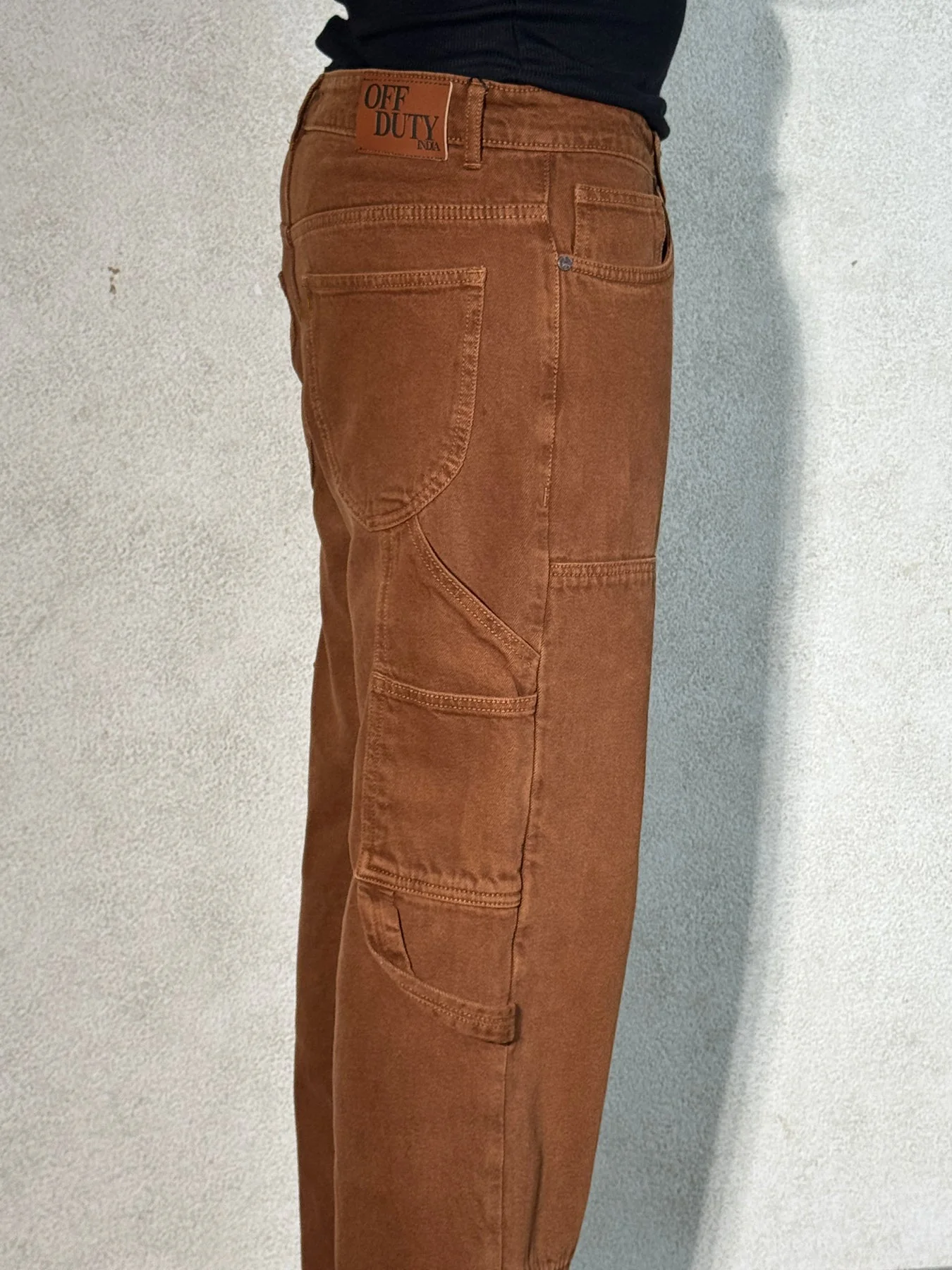 Mud Khaki Carpenter Loose Straight Jeans - Image 9