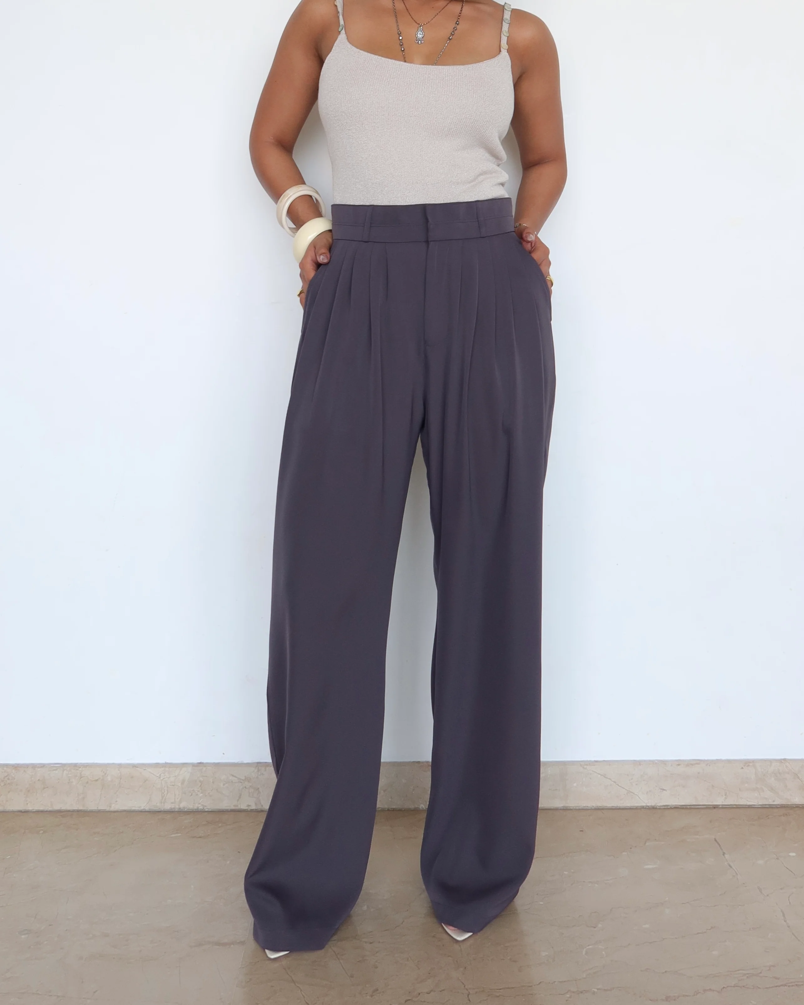Pleat Persona Wide Tailored Trousers - Image 15
