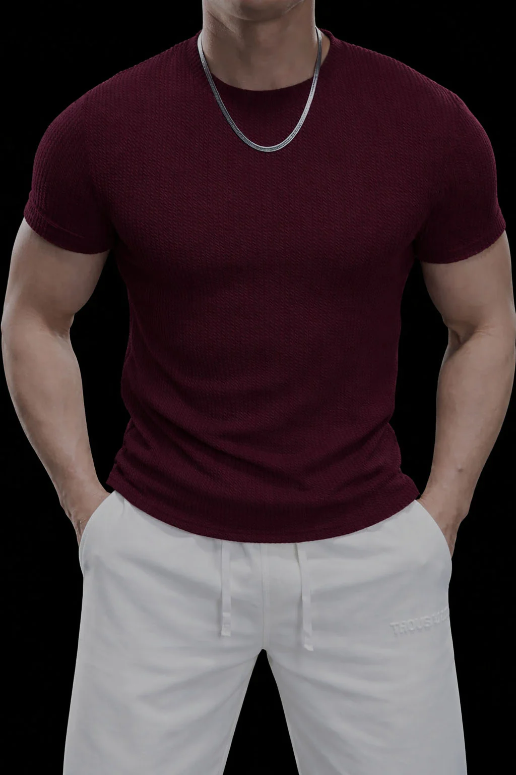 Premium Textured Round Neck T- Shirt - Image 6