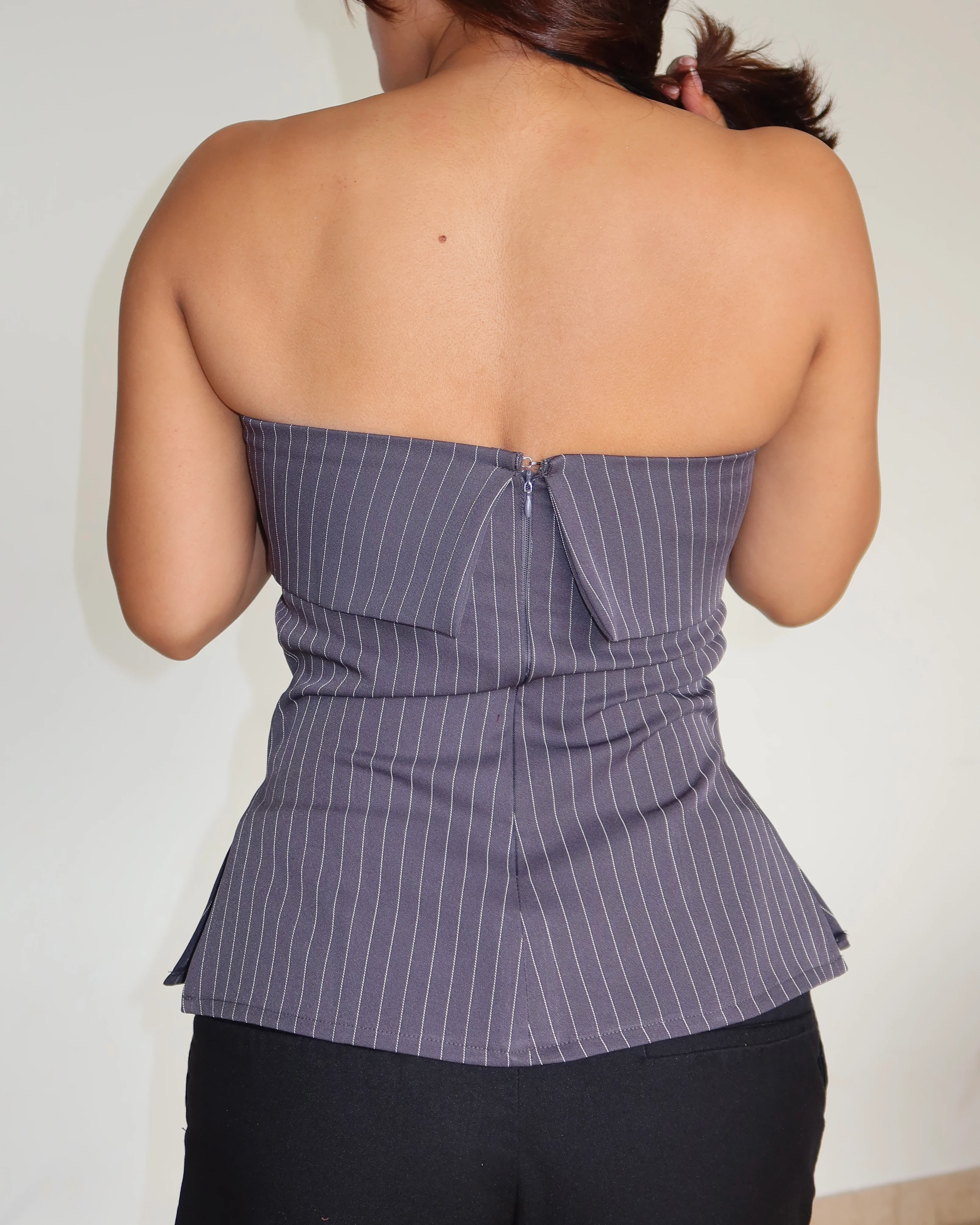 Sleek Stripe Bandeau Top - Image 19