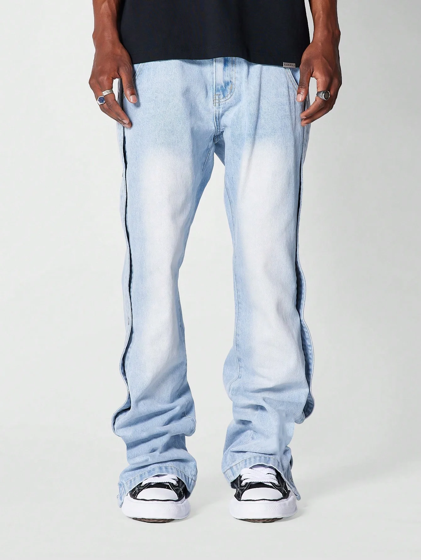 Snap Edge Flare Fit Men Denim - Image 7