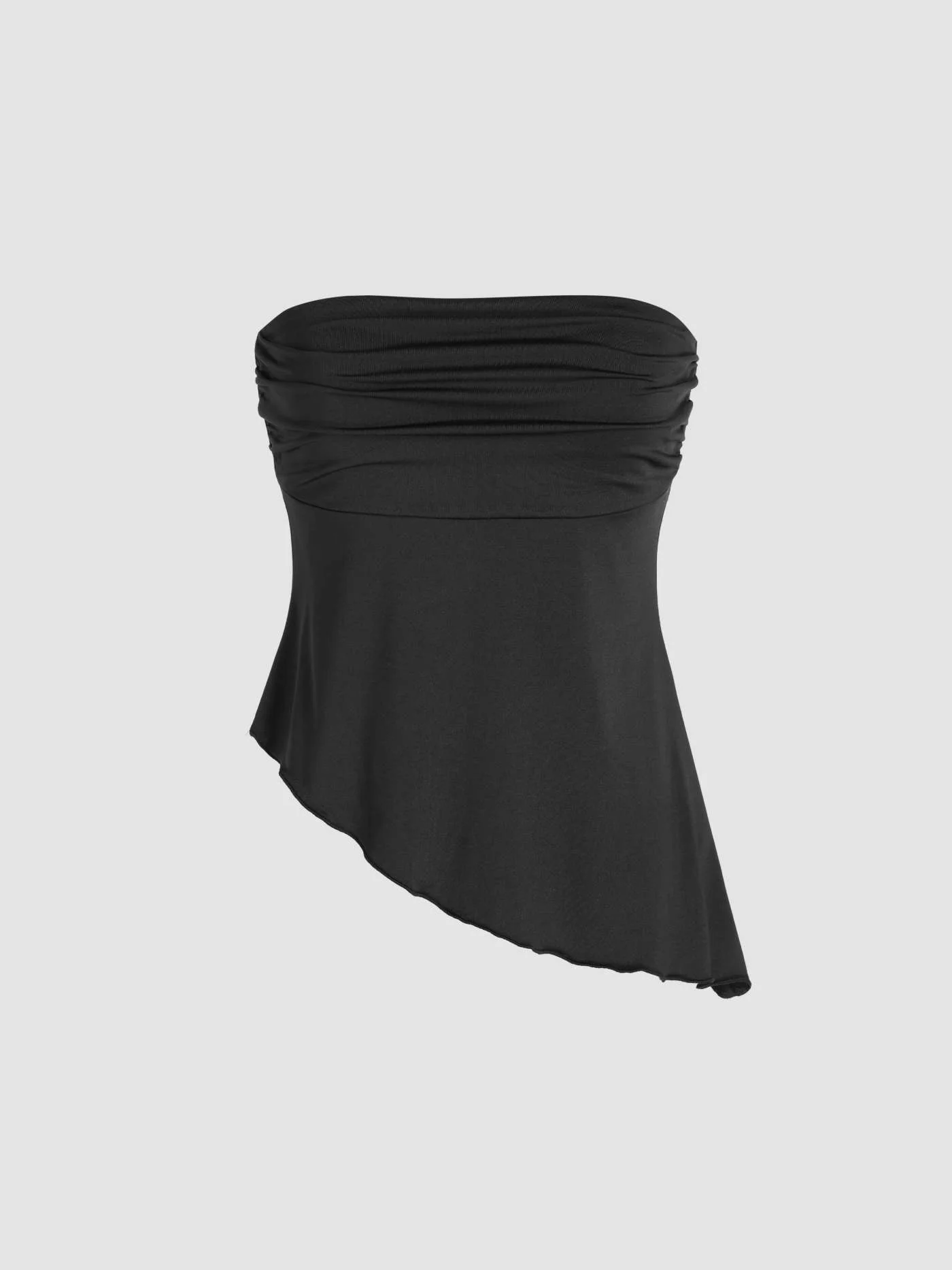 Super Soft Asymmetrical Hem Tube Top - Image 5