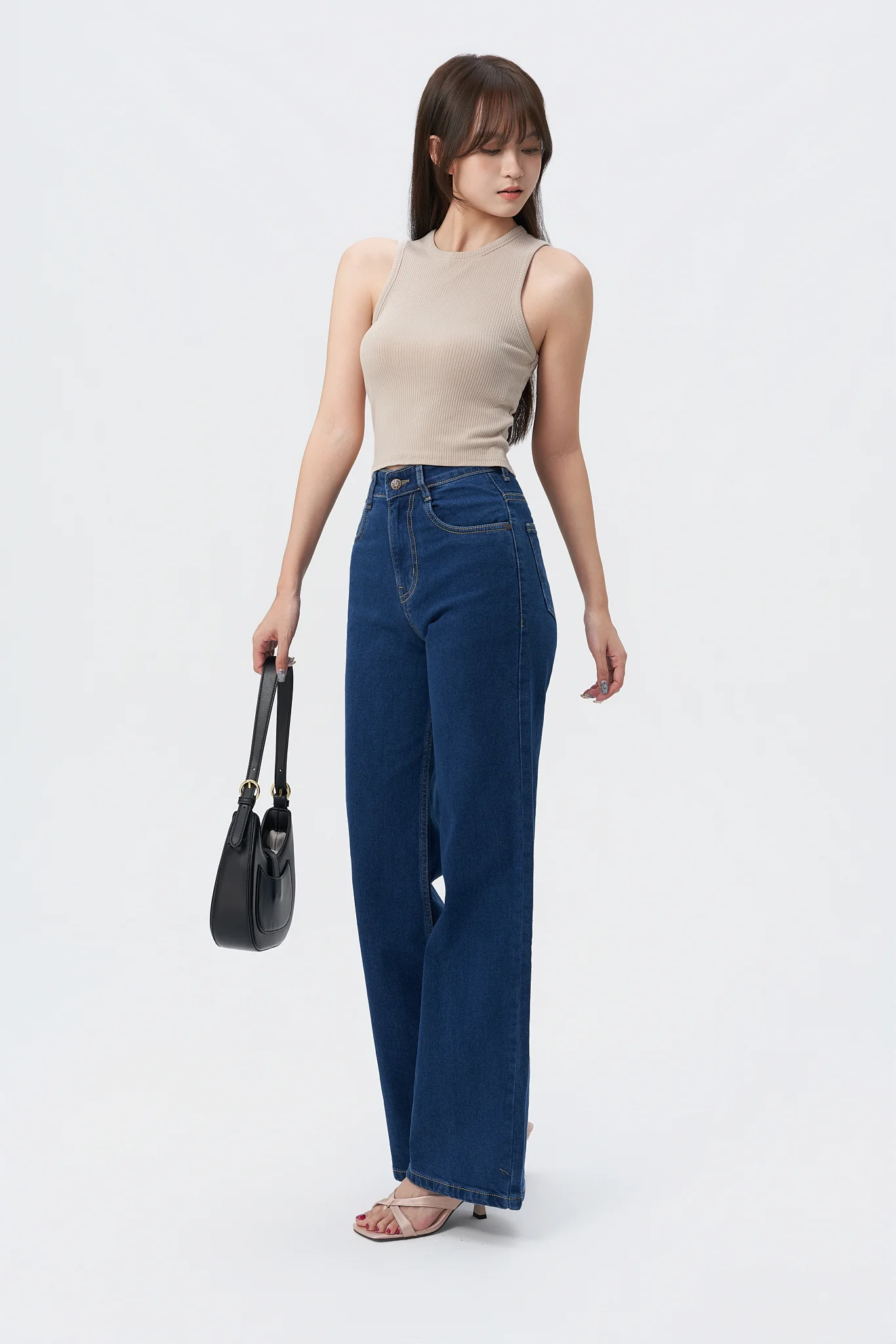 Wide Leg High Rise Jeans - Image 15