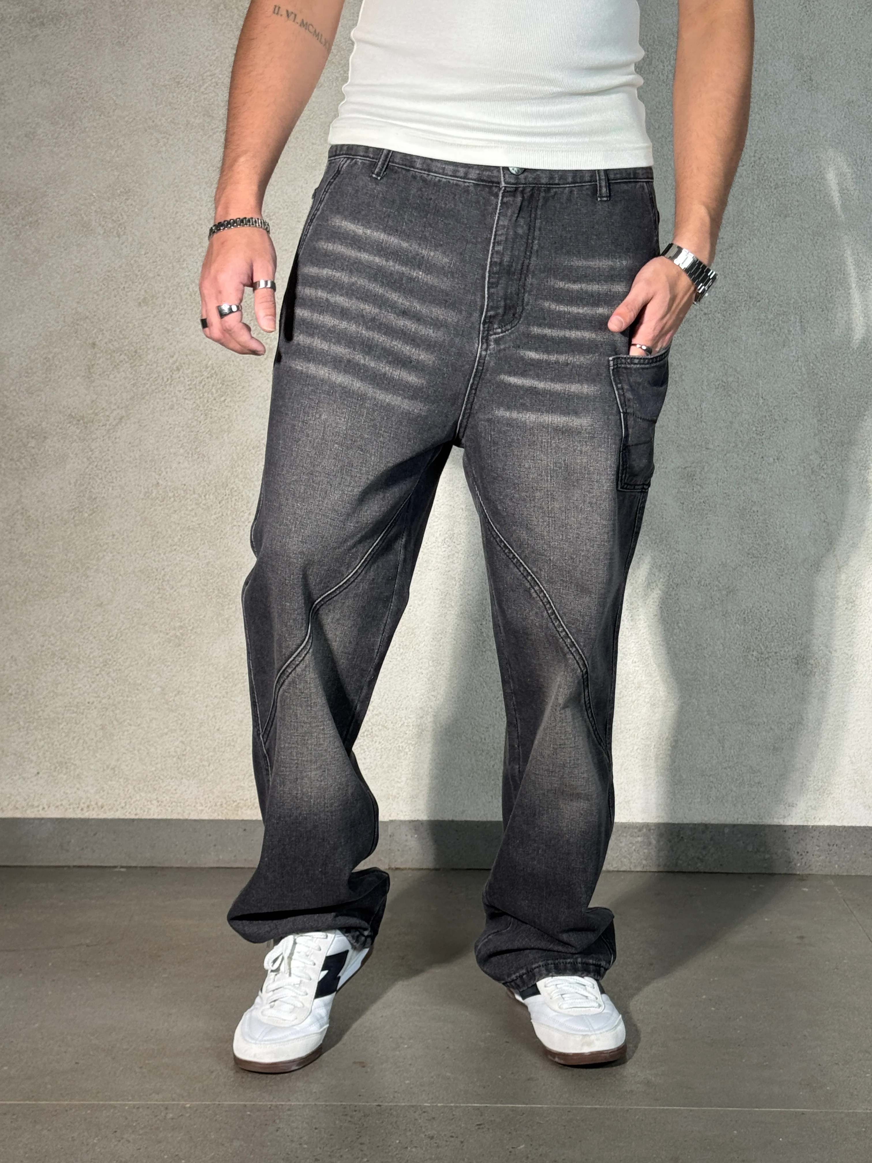 Vector Edge Pocket Straight Jeans - Image 4