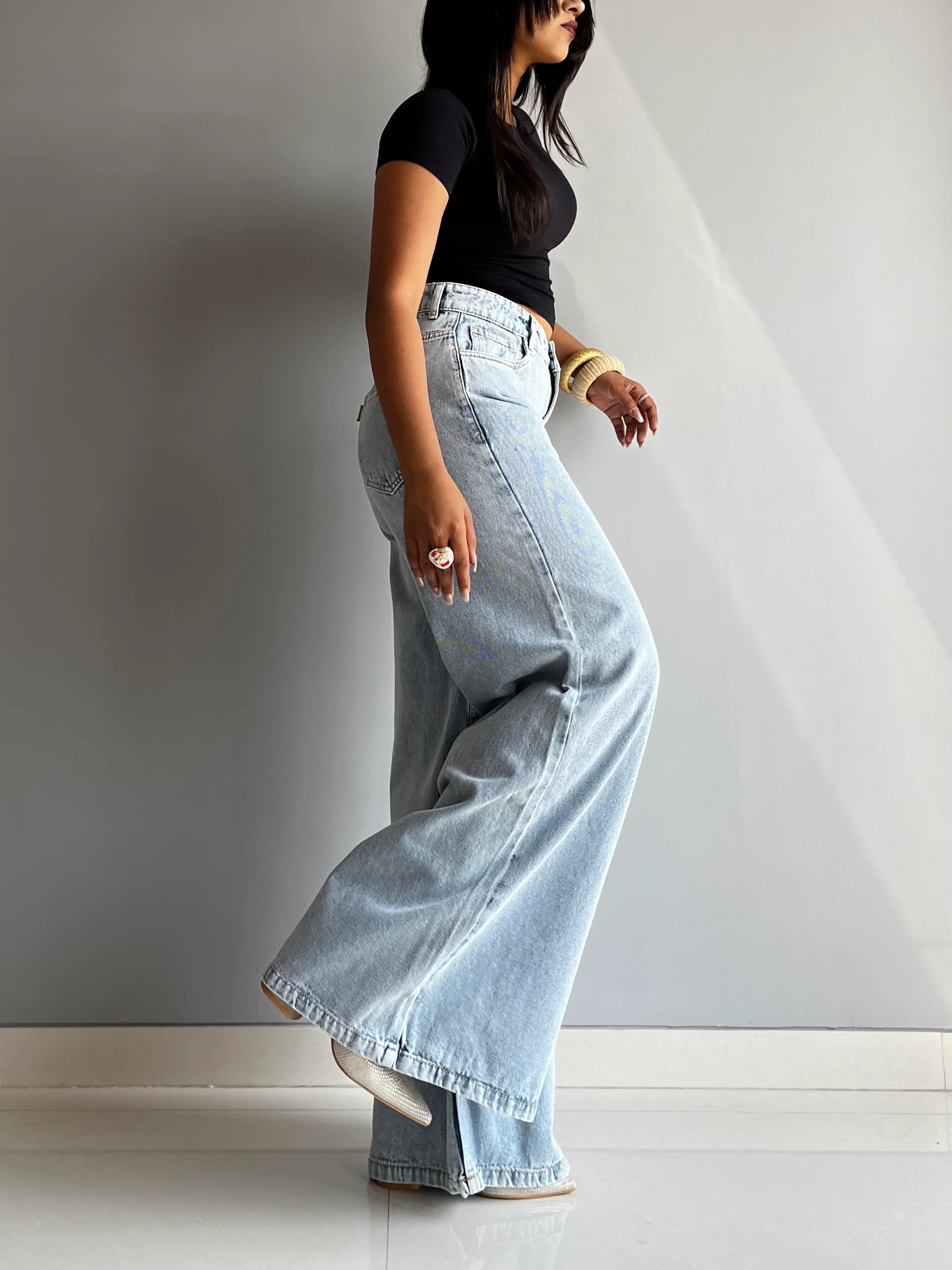 X Factor Extra Wide Leg Jeans - Image 6