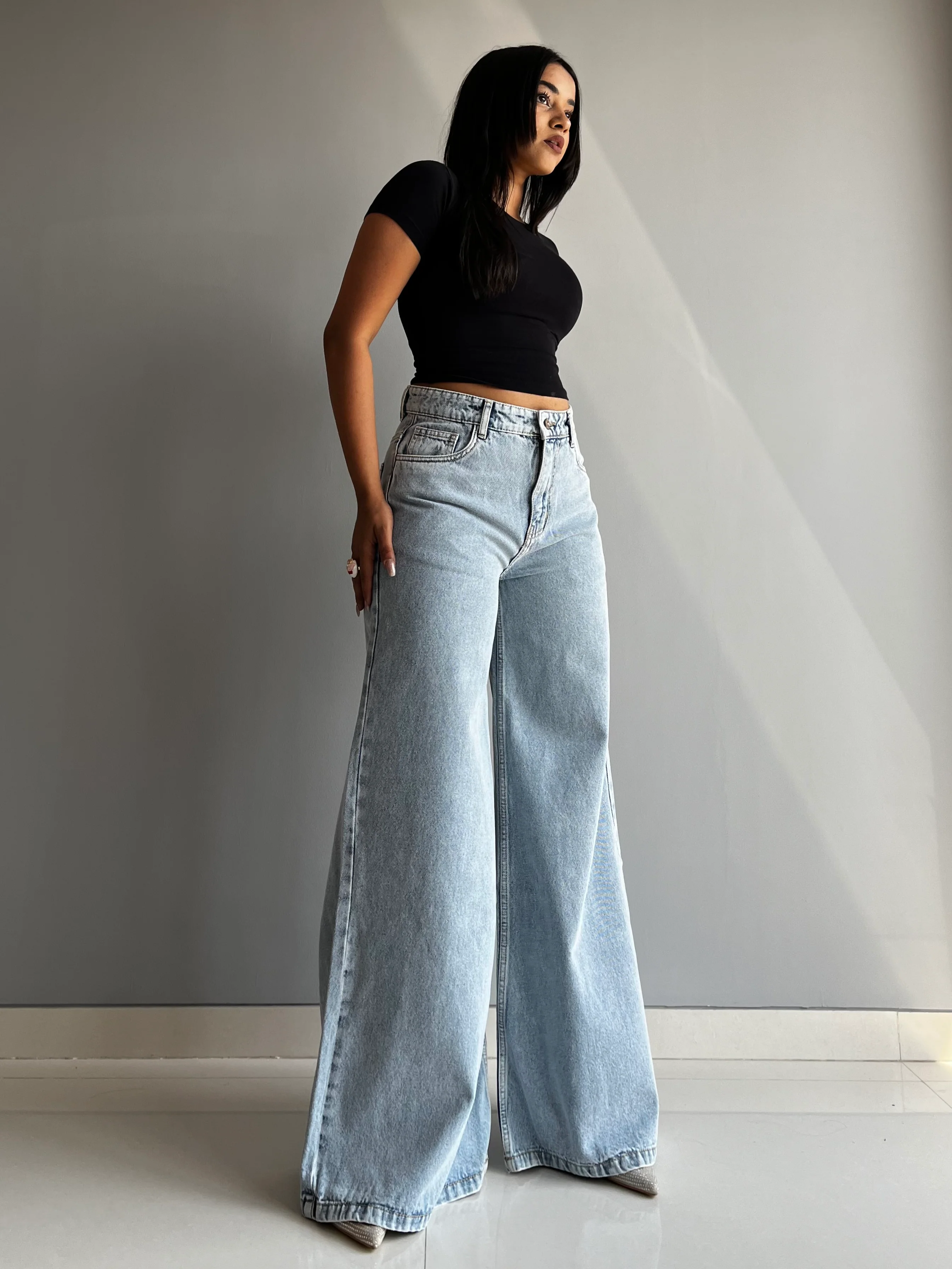X Factor Extra Wide Leg Jeans - Image 7